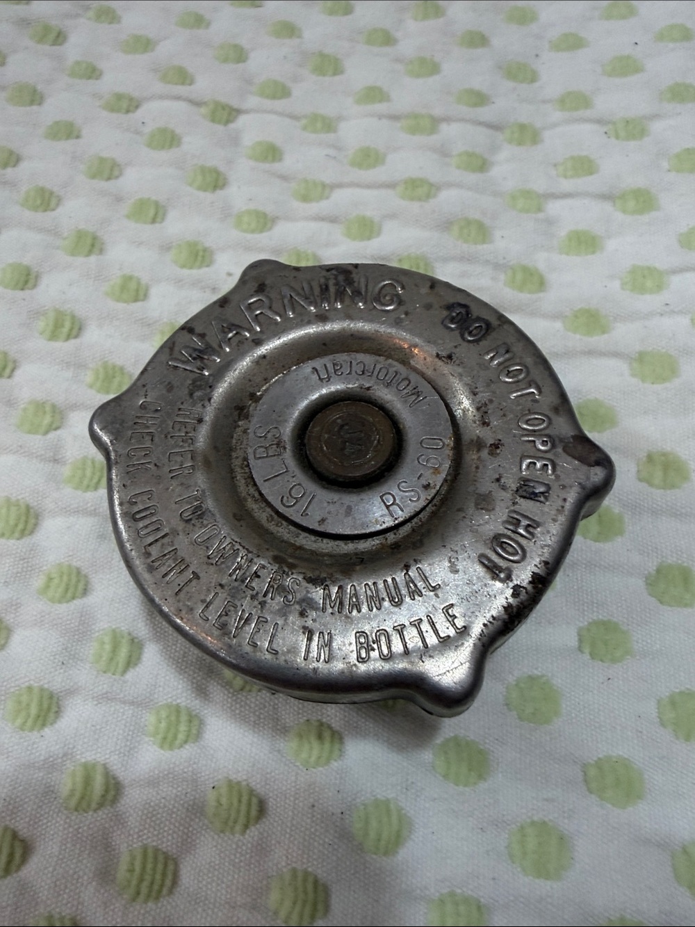 Vintage Metal Radiator Cap - Silver
